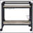 Rustic Oak & Charcoal Finish Serving Cart
