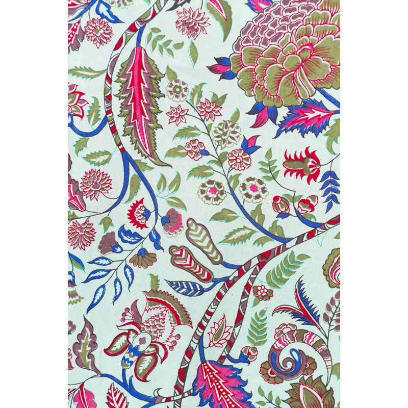 Panneau de rideau simple obscurcissant 100% coton Oreilly Tree of Life, Vert