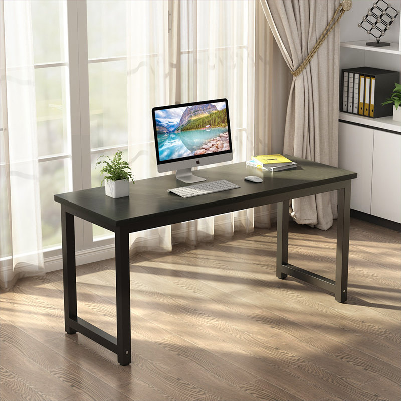 Bureau Balone, H 28,7 po x l 62,9 po x P 23,62 po, Noir et brun / noir rustique