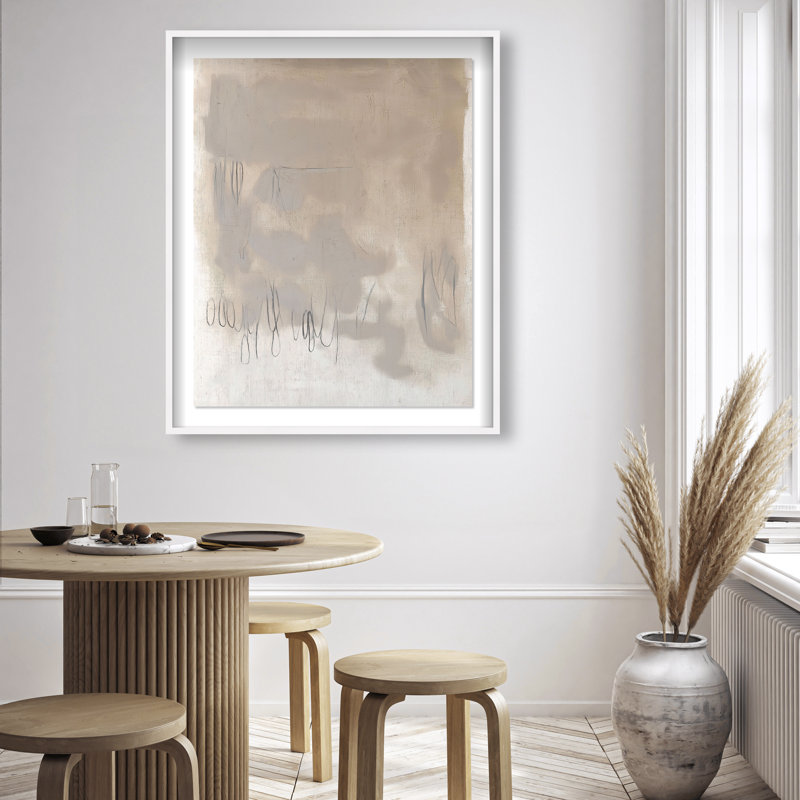 Sandy Murmurs Shadowbox Abstract Print by Oliver Gal, Black Frame, 16 x 20, 46.5"H x 37.5"W, White Frame