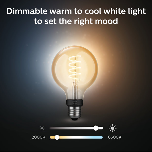 philips hue filament globe white ambiance g93 e27