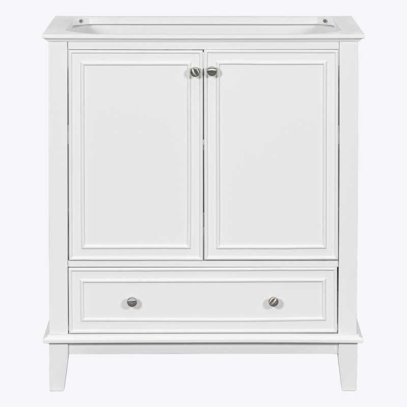 Base de meuble-lavabo simple 29,5 po seulement, Blanc