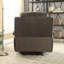 Fauteuil inclinable poli en microfibre avec finition anthracite