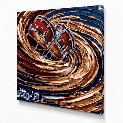 Music Timpani Purple Canvas Wall Art