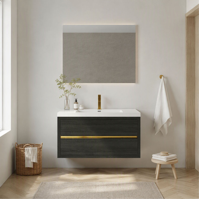 Wall Mounted Single Double With Resin Top