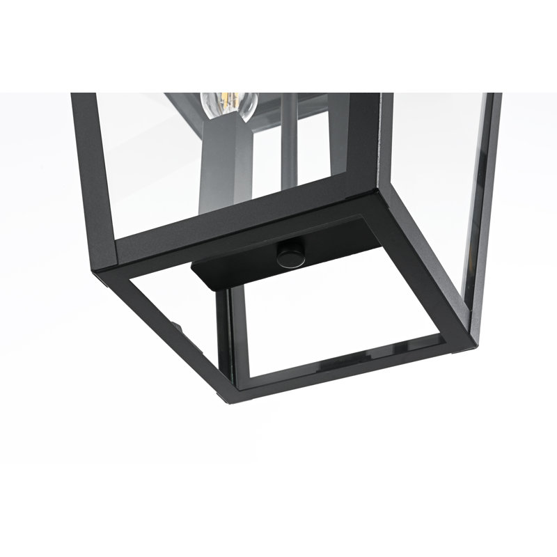Luminaire suspendu d'extérieur noir Danny Miyashiro, H 19 po x l 12 po x P 12 po