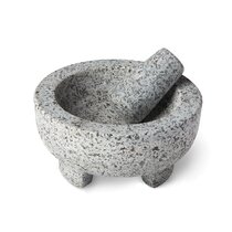 Pig Head Molcajete - Black Lava Stone Bowl