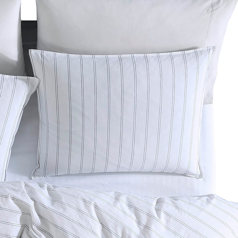 Microfiber 3 Piece Comforter Set, Queen Comforter  + 2 Standard Shams, White/Gray