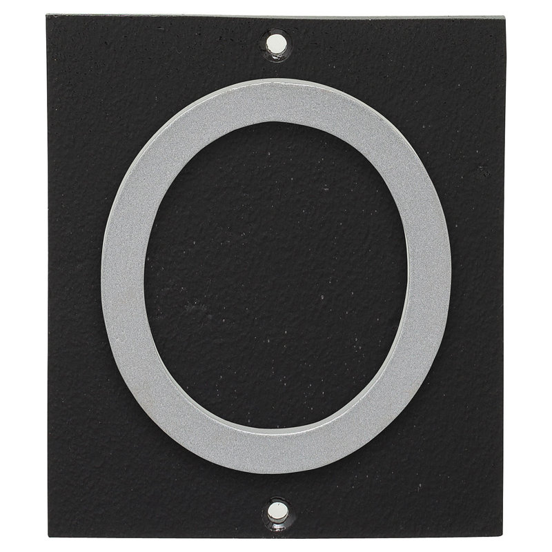 Plaque d'adresse verticale à 1 ligne flottante, Noir / argent, Oui