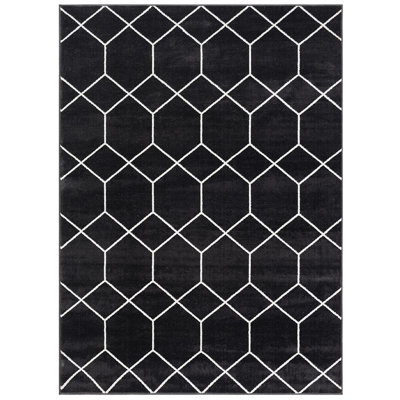 Tapis tissé à motif géométrique Trellis