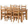 Castillon 6 - Person Pine Solid Wood Dining Set