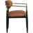Eligah Vegan Leather Upholstered Dining Arm Chair-6766384-6766386