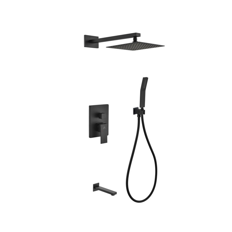 Aqua Piazza Complete Shower System with Rough in-Valve, 8