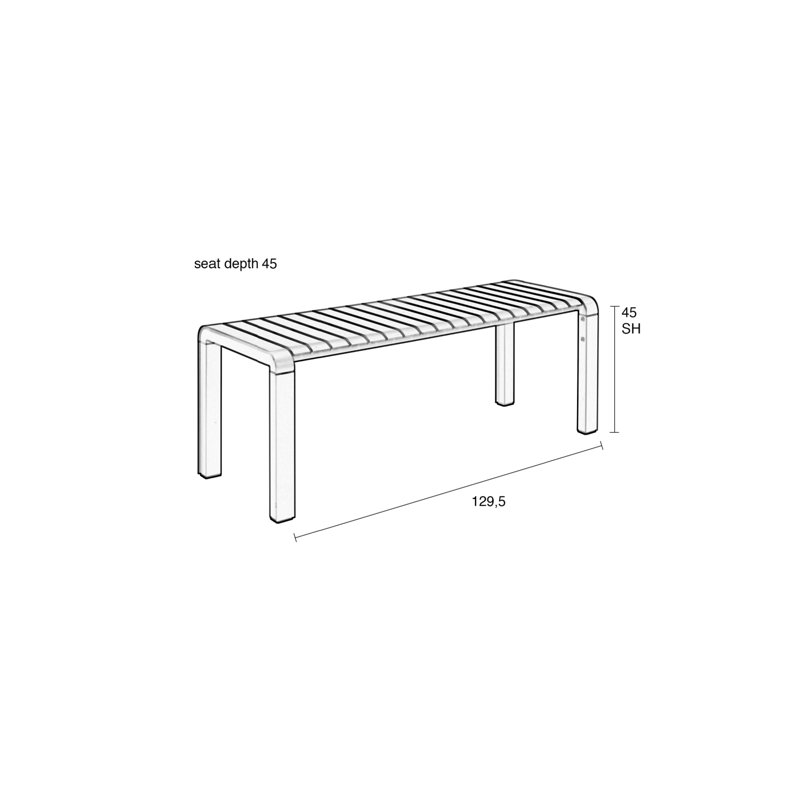 Vonder Outdoor Bench, Green
