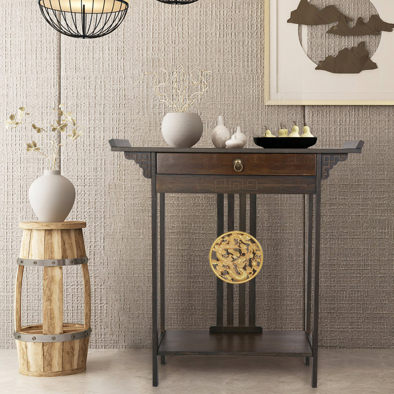 Domna 32.09'' Solid Wood Console Table