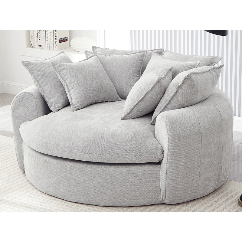 Chaise longue rembourrée, Gris clair