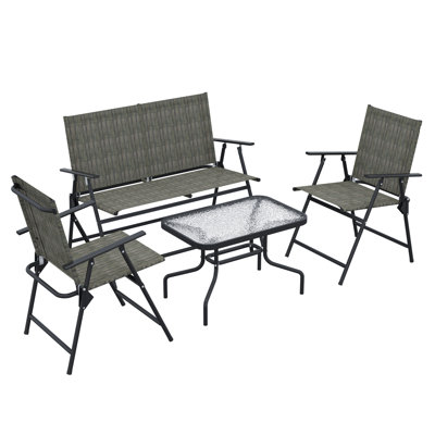 Allart 4 - Person Patio Dining Set with Rectangular Table