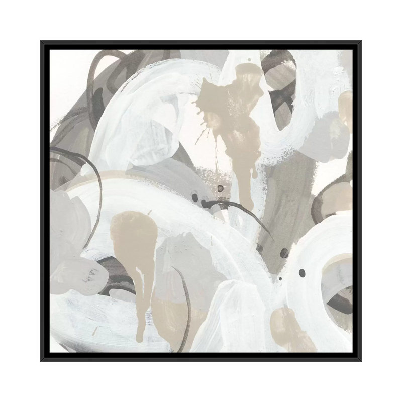 « oscillant ii », reproduction sur toile, H 18 po x l 18 po x P 1,5 po, Toile avec cadre noir, Pas de tapis