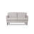 Lyanna Loveseat Cream Faux Leather-128788692