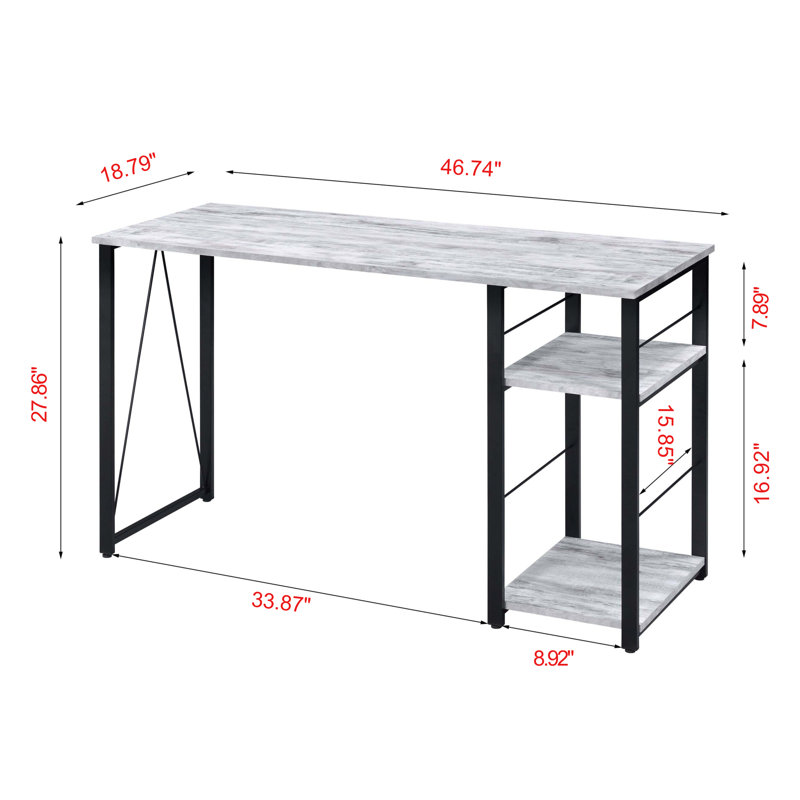 Ramp desk with finish, Antique White