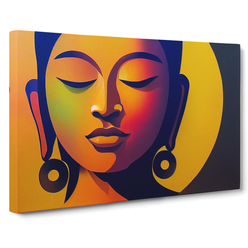 Serene Woman - Wrapped Canvas, 35cm H x 50cm W x 3cm D