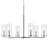 Crosby 6-Light Chrome Chandelier with Clear Glass Shades-1763201573