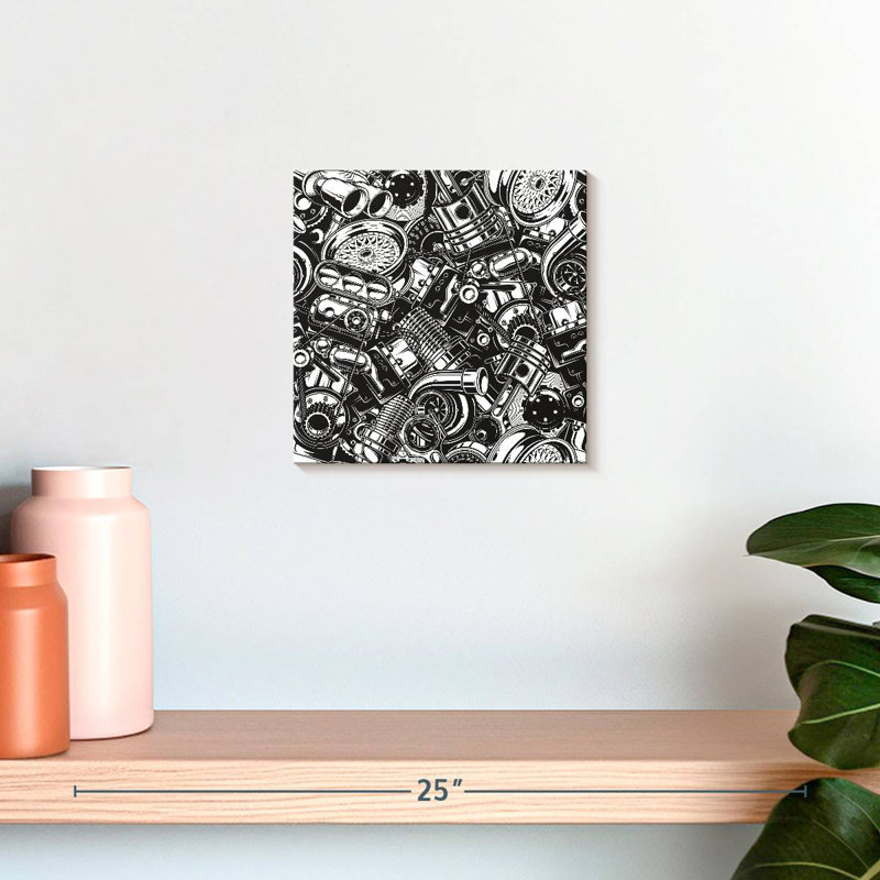 Mehar Car Parts Medley, 10" H x 10" W