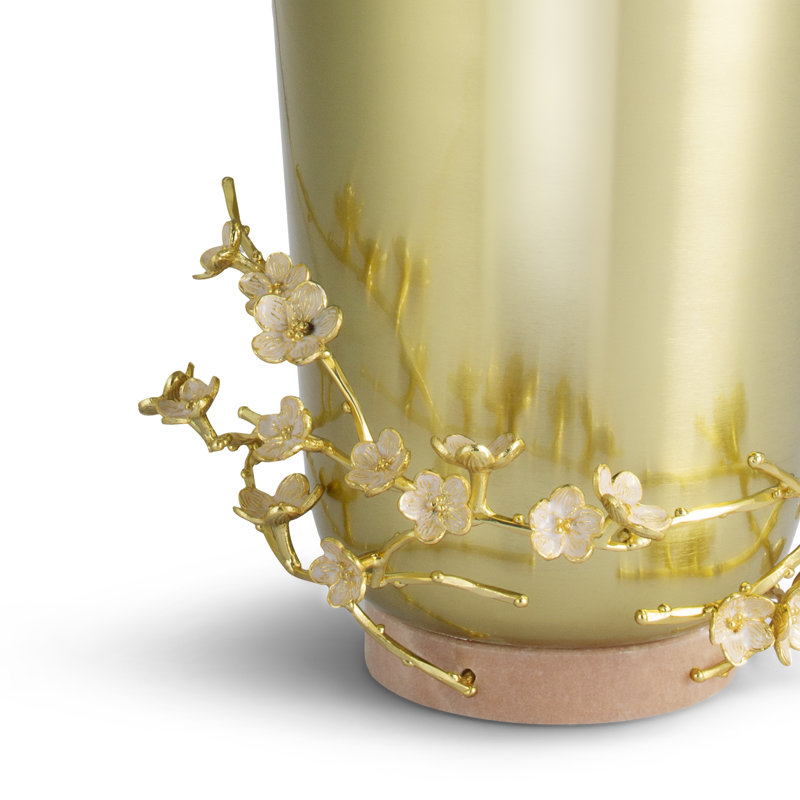 Cherry Blossom Vase, 13.25" H x 7.5" W x 7.5" D