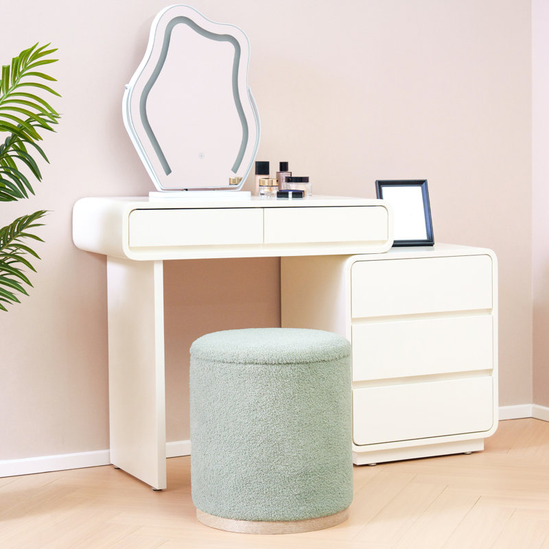 Round Ottoman with Storage Set of 2 Stool Ottomans Round Sherpa Storage Ottoman, Ottoman Chair Foot Rest Coffee Table Seat
