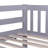 Rubber Wood Bunk Bed In Grey With 2 User- Drawers And Measures Guardrails Storage-1387746619
