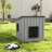 Outdoor Cat House Weatherproof, Clawsable Cat Houses for Cats with Resin Insulated Material-119027639