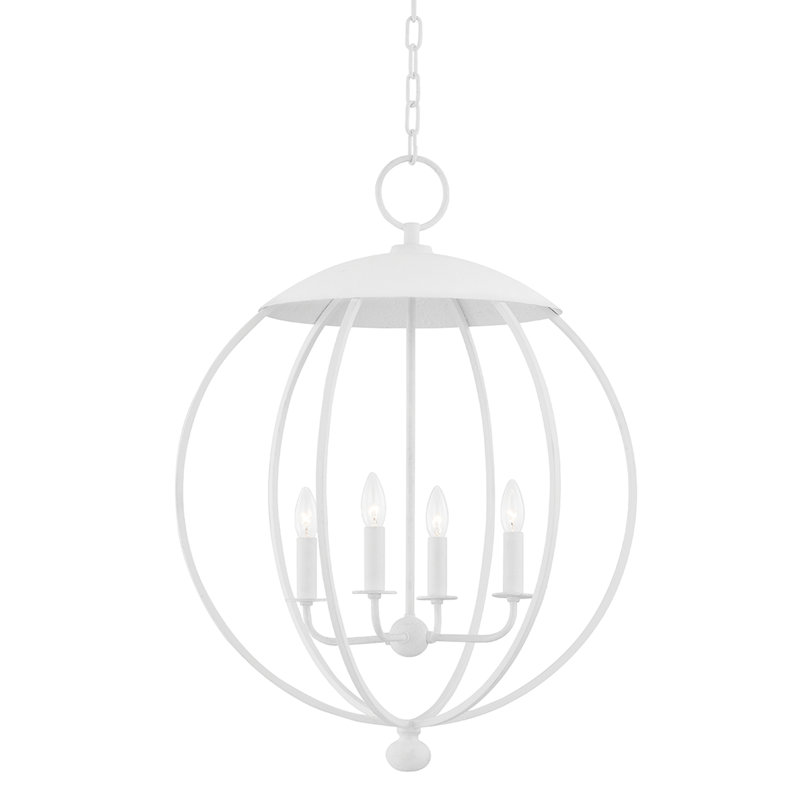 Luminaire suspendu 4 lumières Sophia, Plâtre blanc