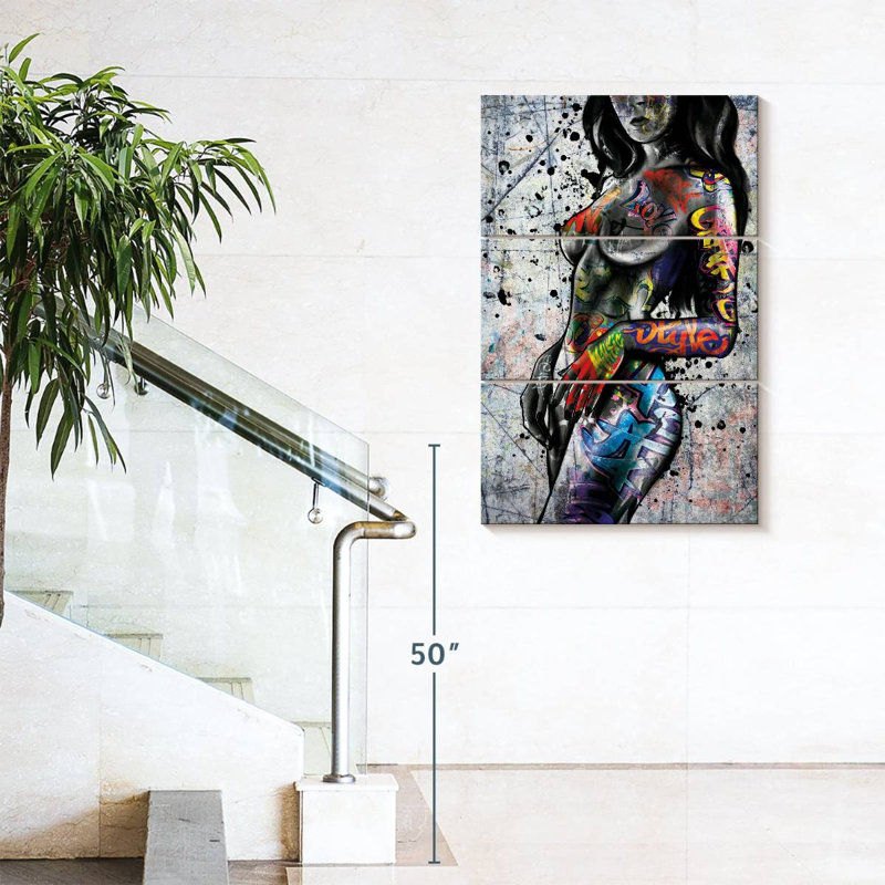 Impression sur toile Urban Body Art, H 57 po x l 36 po x P 1,25 po