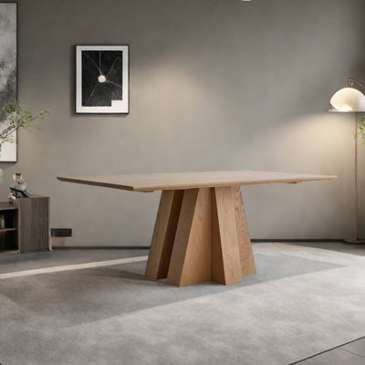 Table de salle à manger simple en bois de frêne
