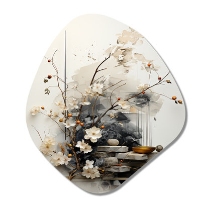 Goble - Asian Art Nebula Shape Assymterical Metal Wall Art