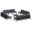 vidaXL Garden Sofa Set with Cushion Steel Outdoor Furniture Seating