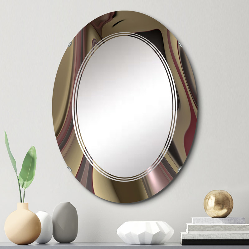 Fraipont - Miroir mural moderne ovale, 30 po x 20 po