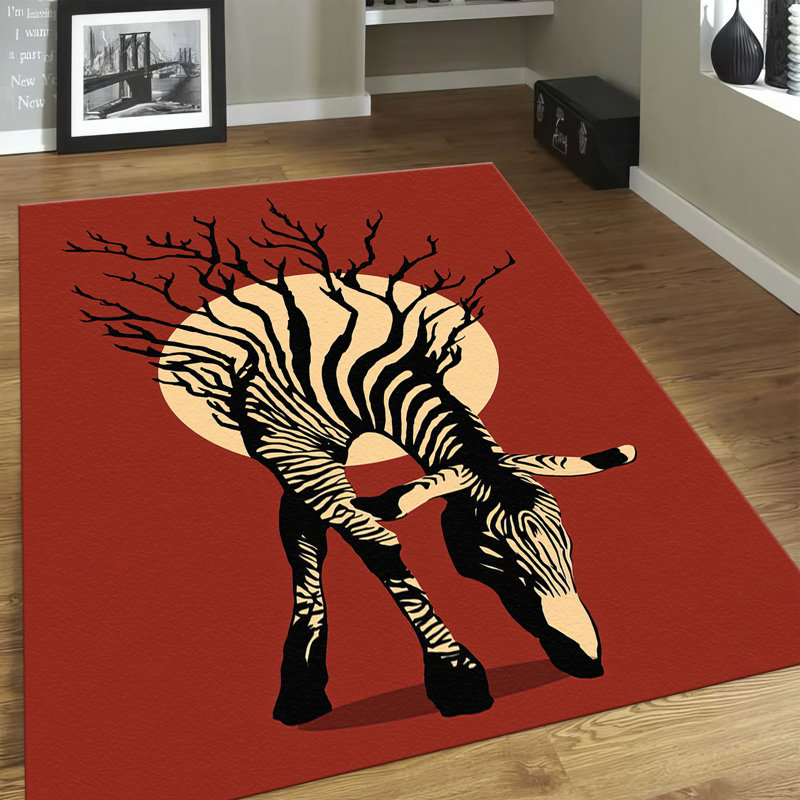 Tapis à motif floral non tissé à motif floral, parfait pour ajouter une touche d'élégance à votre décor de salon ou de chambre à coucher