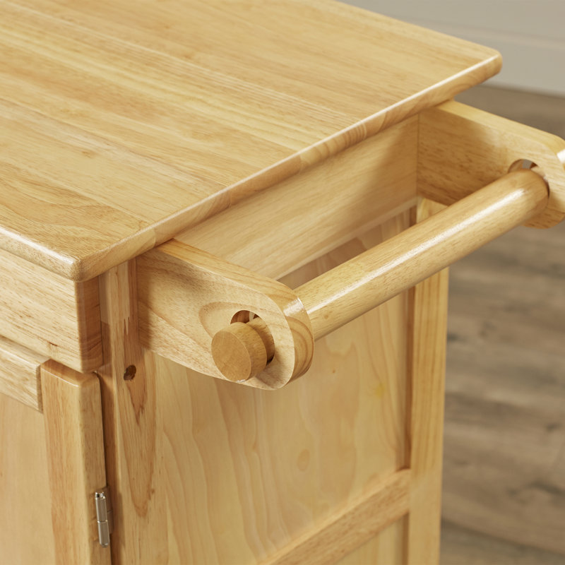 Richand 28.75 " W Kitchen Cart with Solid Wood Top