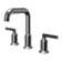 Karran 2-Handle Three Hole Widespread Bathroom Faucet with Matching Pop-up Drain