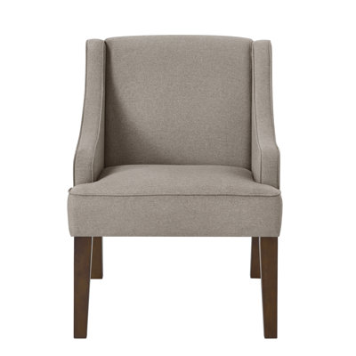 Modern Upholstered Accent Armchair with Wood Legs