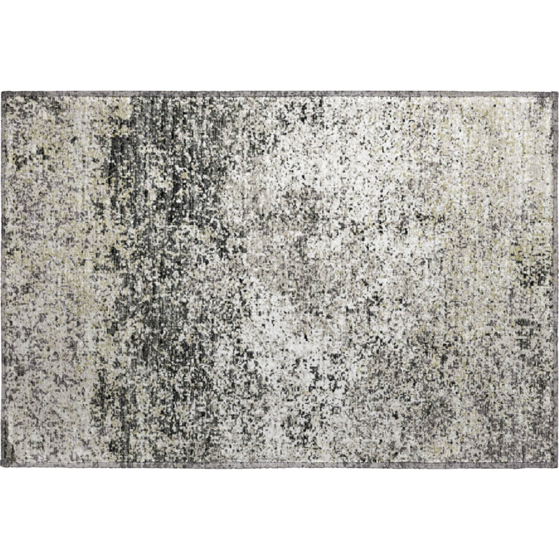 Tapis gris lavable à la machine de qualité supérieure Mayfield, Rectangle 1 pi 8 po x 2 pi 6 po