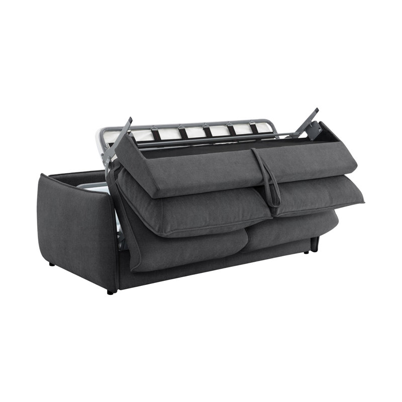 Canapé de 78,4 po avec canapé-lit (grand), chenille élite gris anthracite