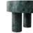 9X6" Marble Bowl On 3 Feet, Green
