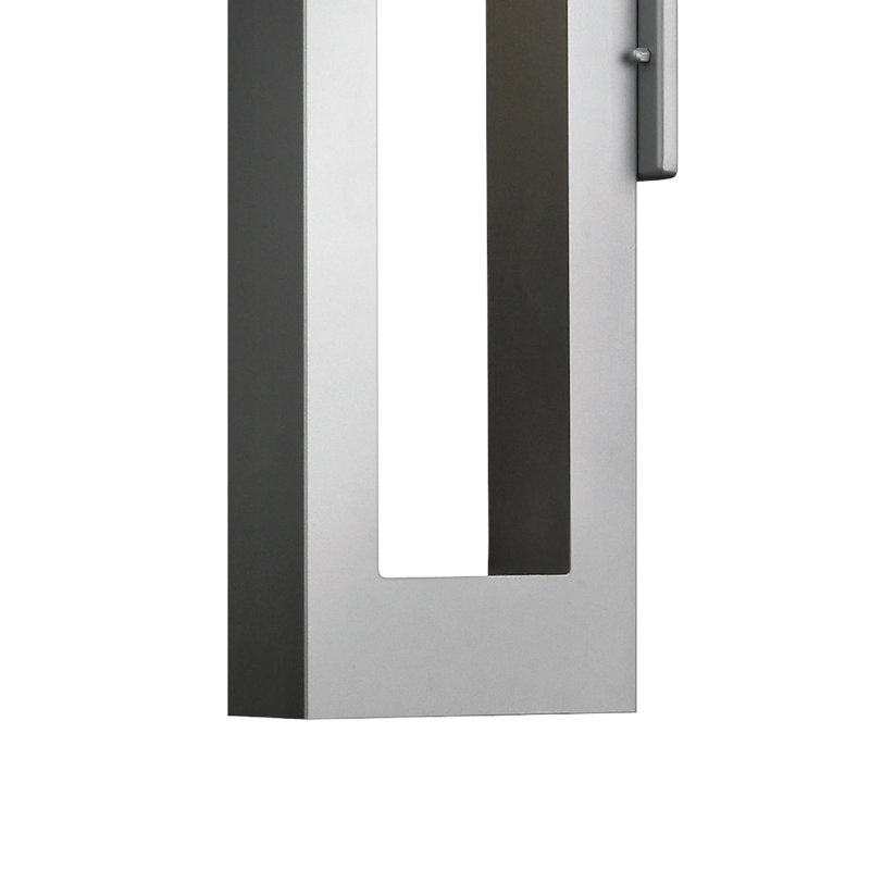 Atlantis 2 Light Outdoor Sconce, 24" H x 3" W, Satin Black, LED