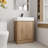 Khamille 24'' Single Freestanding Bathroom Vanity with Resin Top and Shelf-1852324507