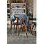 Chaise d'appoint revêtue de lin King Louis-686929031