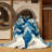 Machine Washable Pavle Global Inspired Geometric Rug in Blue – BabyBlue Binding-434429366
