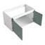 Meuble-lavabo mural de 36 po pour salle de bain, matériau, design moderne, agencement de couleurs tendance