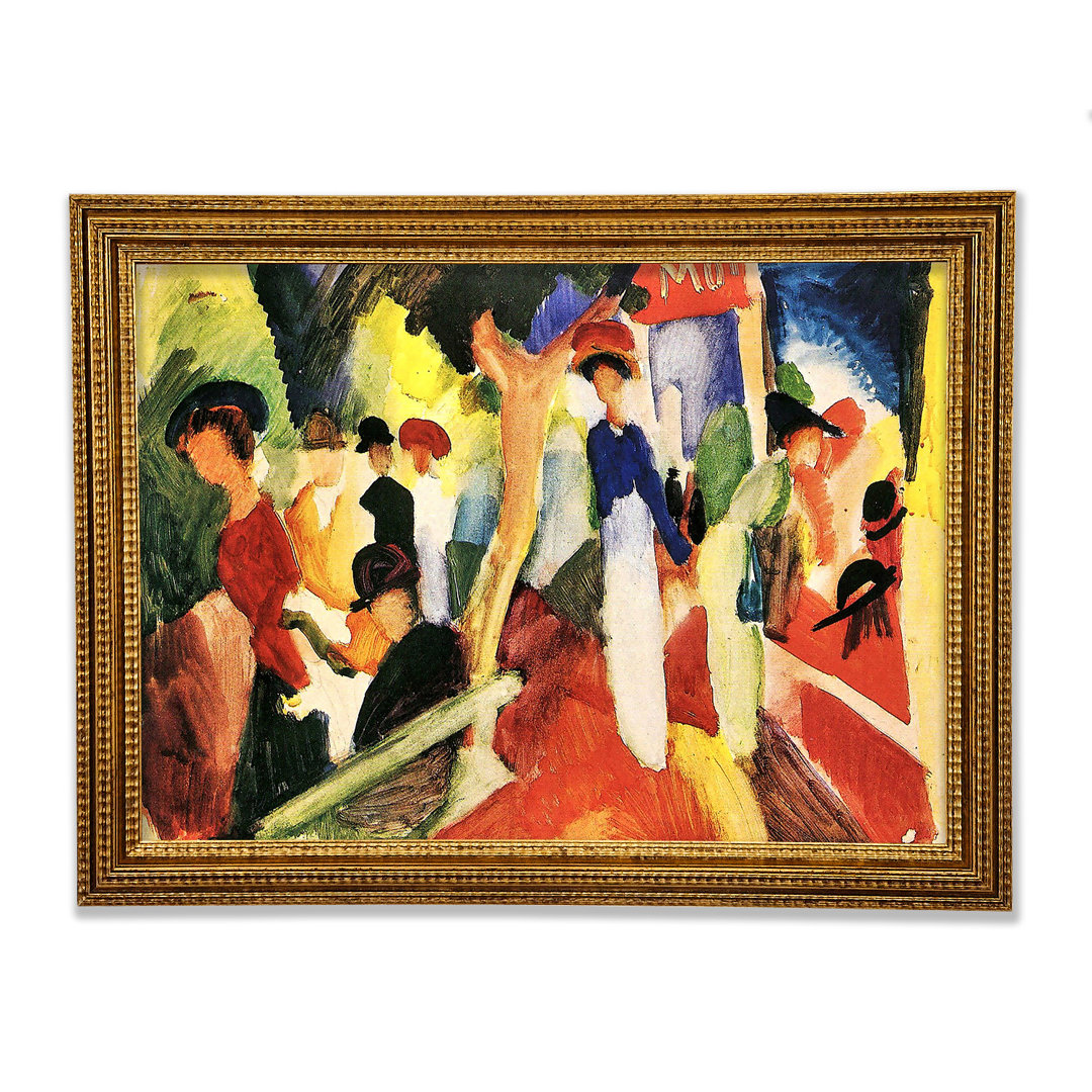 August Macke Hat Shop At The Promenade - Einzelne Bilderrahmen Kunstdrucke